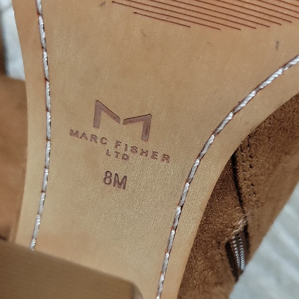 Marc Fisher Brown Over-the-Knee Boots with Block Heel